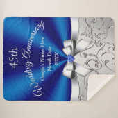 Prachtige 45-jarige Jubileum cadeau, klein tot gro Sherpa Deken (Voorkant (horizontaal))