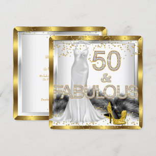 Prachtige 50 Elegante Jurk Hoge Hakken Feest Kaart