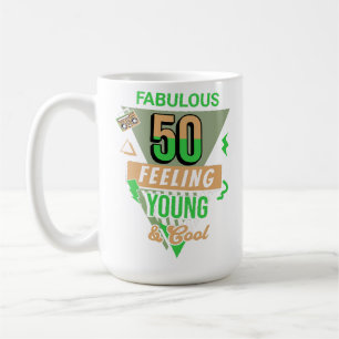 Prachtige 50 en voel je jong 50ste verjaardag Mok