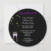 Prachtige 50 Fantastische Paarse Hoge Hakken Champ Kaart (Achterkant)