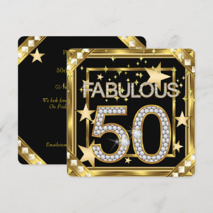 Prachtige 50 Retro Glamour Hollywood Gouden Frame  Kaart