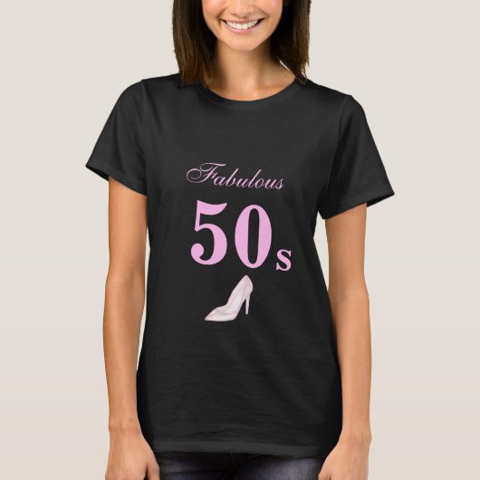 Prachtige 50e hoge hak schoen t-shirt (Voorkant)