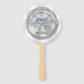 Prachtige 60e bruiloft Jubileum Party Favors Handwaaier (Voorkant)