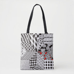 Prachtige 8-punts Quilting Block Canvas tas
