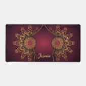 Prachtige aangepaste Bourgogne Mandala Bureaumat (Voorkant)