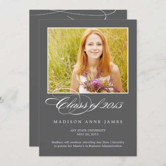 Prachtige aankondiging van de Uitnodiging van het  (Voorkant / Achterkant)