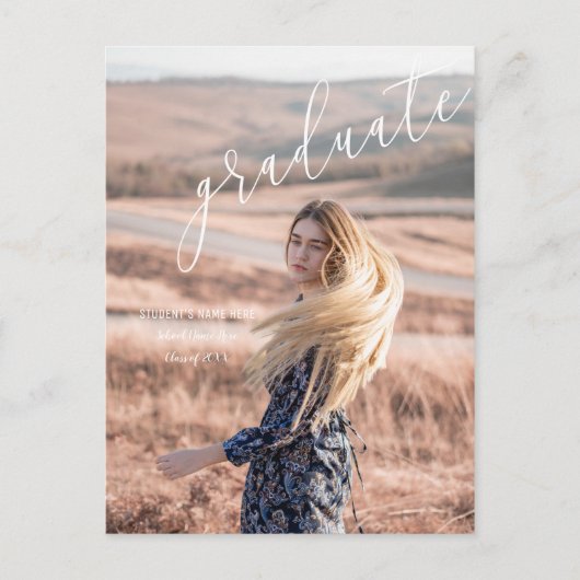 Prachtige aankondiging van het Afstuderen van de F (Voorkant)