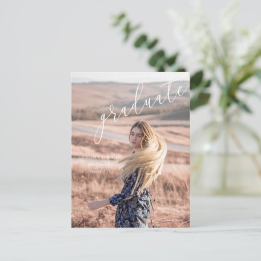 Prachtige aankondiging van het Afstuderen van de F (Staand voorkant)