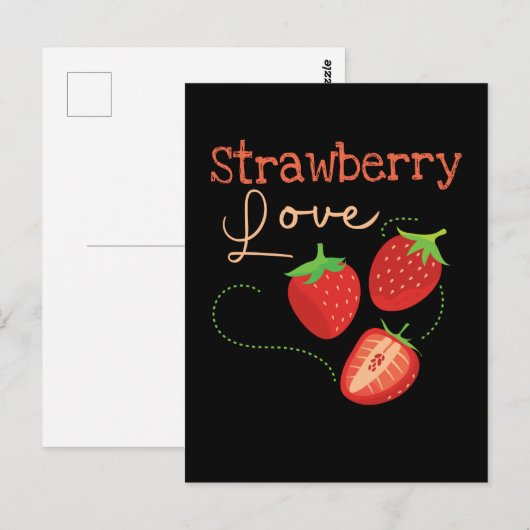 Prachtige aardbeiboomgaarden zomervoeding briefkaart (Voorkant / Achterkant)