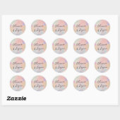 Prachtige Abstracte Aquarel Moderne Scriptie Bruil Ronde Sticker (Vel)