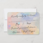 Prachtige Abstracte Aquarel Moderne Scriptie Bruil RSVP Kaartje (Voorkant)