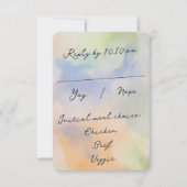 Prachtige Abstracte Aquarel Moderne Scriptie Bruil RSVP Kaartje (Voorkant)