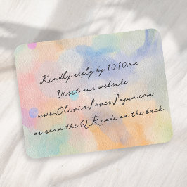Prachtige Abstracte Aquarel Moderne Scriptie Bruil RSVP Kaartje