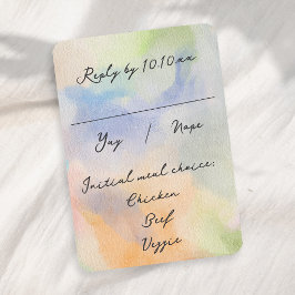 Prachtige Abstracte Aquarel Moderne Scriptie Bruil RSVP Kaartje