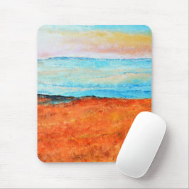 Prachtige Abstracte beukenverf Oranje Muismat
