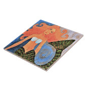 Prachtige Abstracte digitale vormgeving met Zeemee Tegeltje (Zijkant)