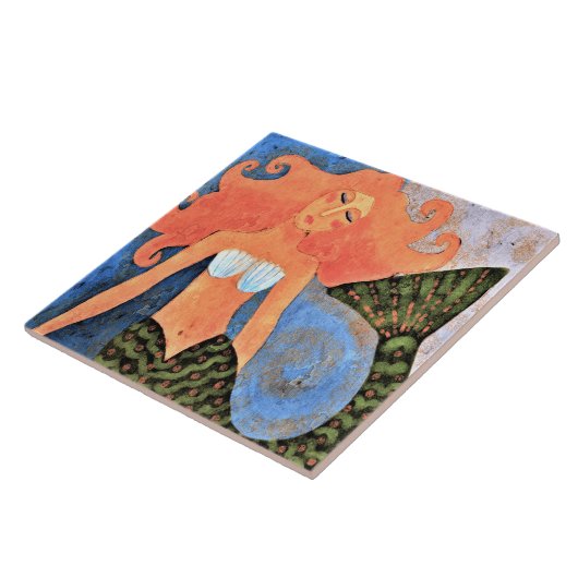 Prachtige Abstracte digitale vormgeving met Zeemee Tegeltje (Zijkant)