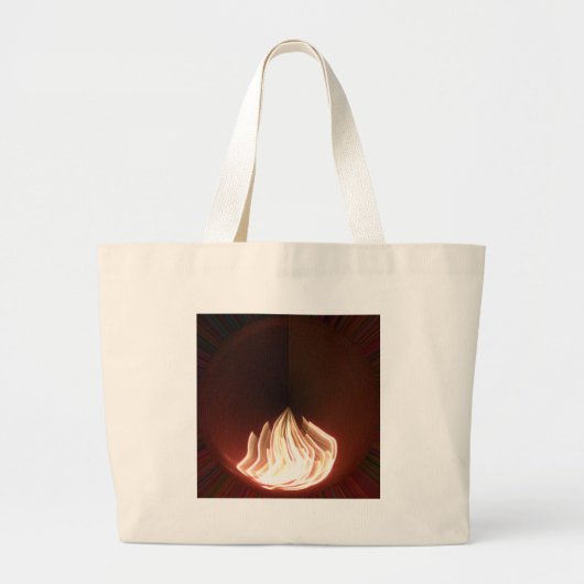 Prachtige Abstracte Flame Art Print Grote Tote Bag (Voorkant)