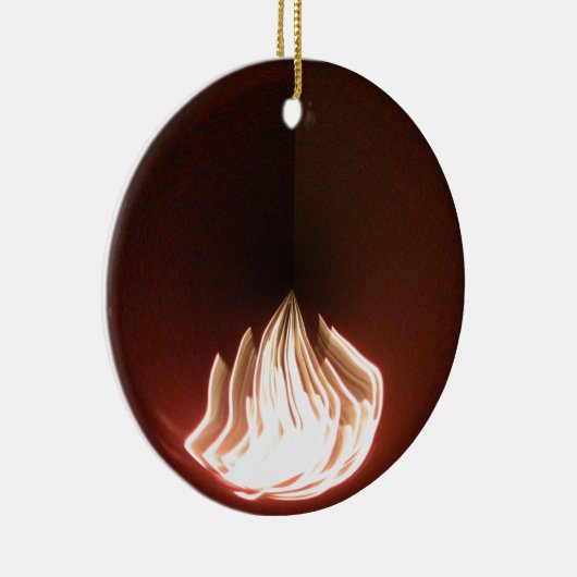 Prachtige Abstracte Flame Art Print Keramisch Ornament (Rechts)