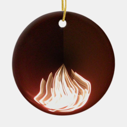 Prachtige Abstracte Flame Art Print Keramisch Ornament (Voorkant)