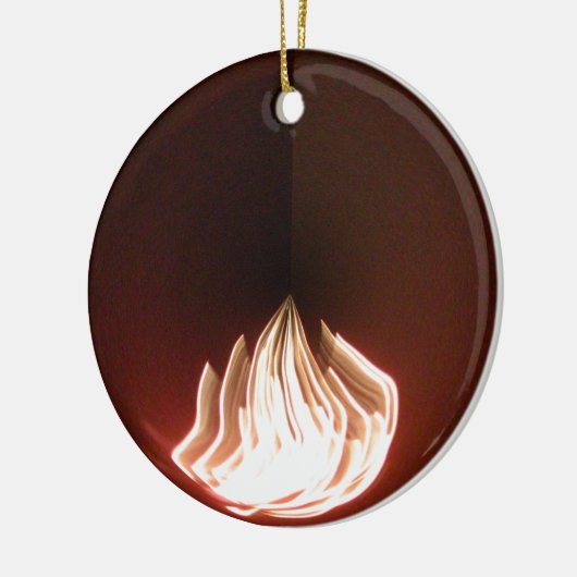 Prachtige Abstracte Flame Art Print Keramisch Ornament (Links)