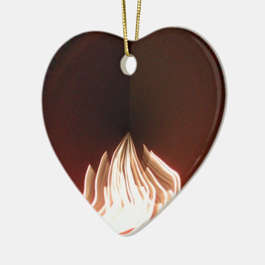 Prachtige Abstracte Flame Art Print Keramisch Ornament (Links)