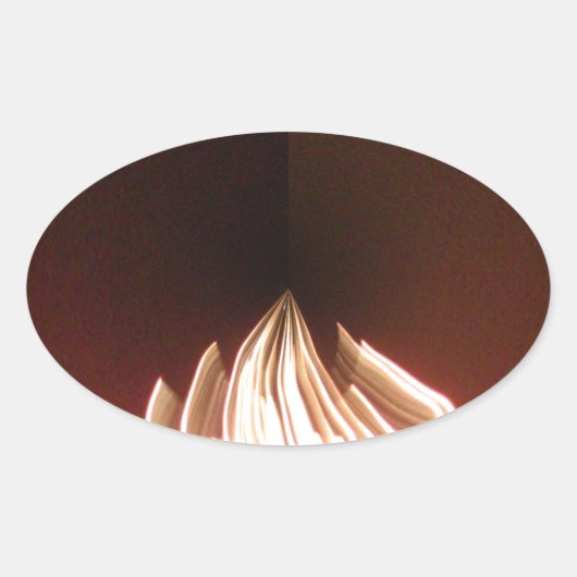 Prachtige Abstracte Flame Art Print Ovale Sticker (Voorkant)