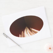 Prachtige Abstracte Flame Art Print Ovale Sticker (Envelop)