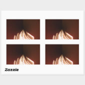 Prachtige Abstracte Flame Art Print Rechthoekige Sticker (Vel)