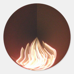 Prachtige Abstracte Flame Art Print Ronde Sticker