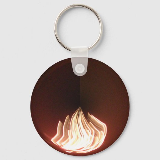Prachtige Abstracte Flame Art Print Sleutelhanger (Voorkant)
