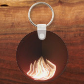 Prachtige Abstracte Flame Art Print Sleutelhanger (Voorkant)