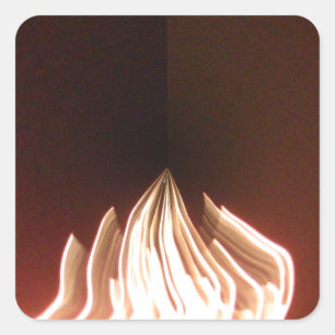 Prachtige Abstracte Flame Art Print Vierkante Sticker