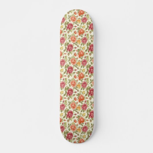 Prachtige Abstracte Floral Sketch Skateboard (Voorkant)