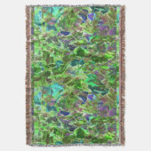 Prachtige Abstracte groene bladeren Deken (Voorkant Verticaal)