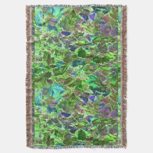 Prachtige Abstracte groene bladeren Deken (Voorkant Verticaal)
