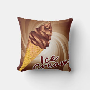 Prachtige Abstracte Ice Cream Cone-Sierkussen Kussen
