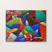 Prachtige Abstracte Jigzaag Puzzle Legpuzzel (Horizontaal)