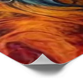 Prachtige Abstracte kleuren Golf van kleuren Poster (Hoek)