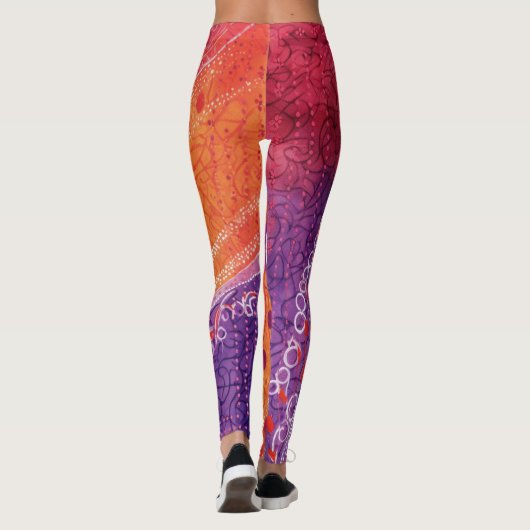 Prachtige Abstracte kunst Leggings (Achterkant)