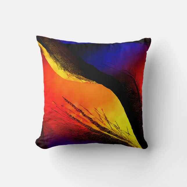 Prachtige Abstracte kunst op donkere achtergrond Kussen (Voorkant)