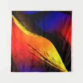 Prachtige Abstracte kunst op donkere achtergrond Wandkleed (Voorkant)