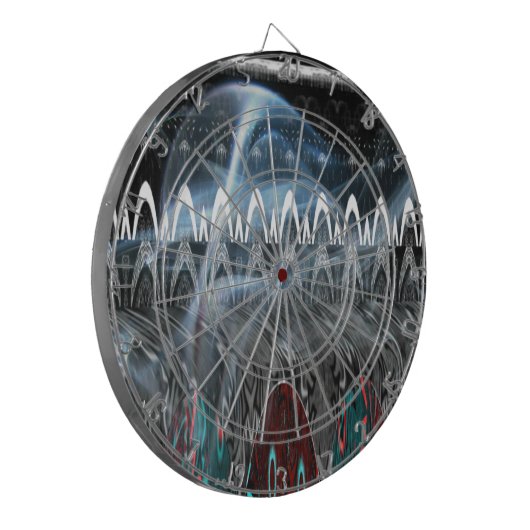 Prachtige Abstracte kunstprint Dartbord (Voorkant Links)