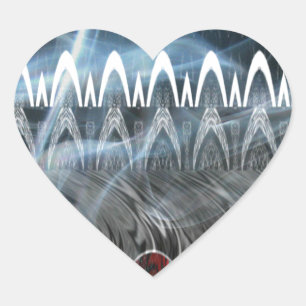 Prachtige Abstracte kunstprint Hart Sticker