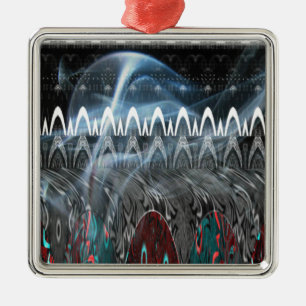 Prachtige Abstracte kunstprint Metalen Ornament