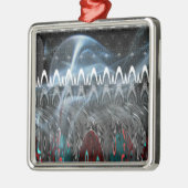 Prachtige Abstracte kunstprint Metalen Ornament (Links)