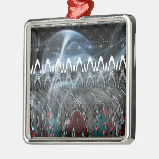 Prachtige Abstracte kunstprint Metalen Ornament (Links)