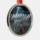 Prachtige Abstracte kunstprint Metalen Ornament (Rechts)