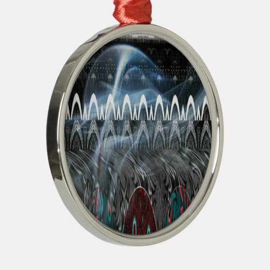 Prachtige Abstracte kunstprint Metalen Ornament (Rechts)