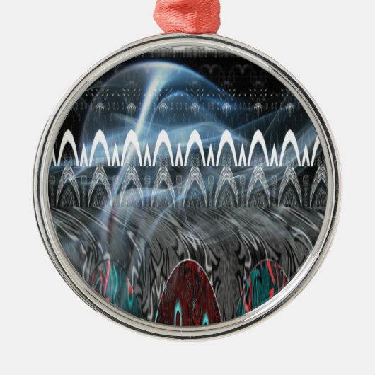 Prachtige Abstracte kunstprint Metalen Ornament (Voorkant)